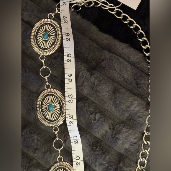 Silver and Turquoise Women's Belt - Picture 7 of 7
